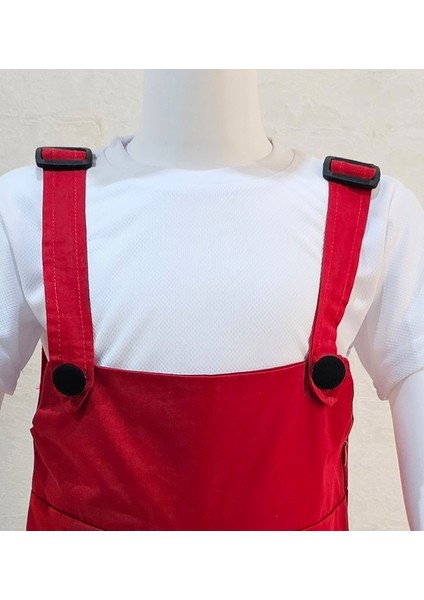 Bahçıvan Tulum ve Şapka Set Kırmızı