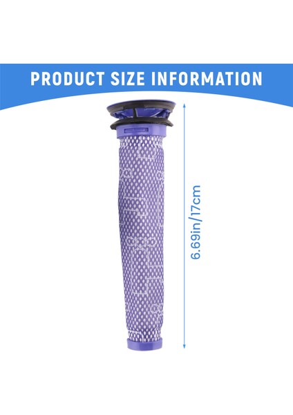 Dyson V7, V8, Ön Filtre ve Son Filtre Için Ön + Hepa Son Filtre (Yurt Dışından)