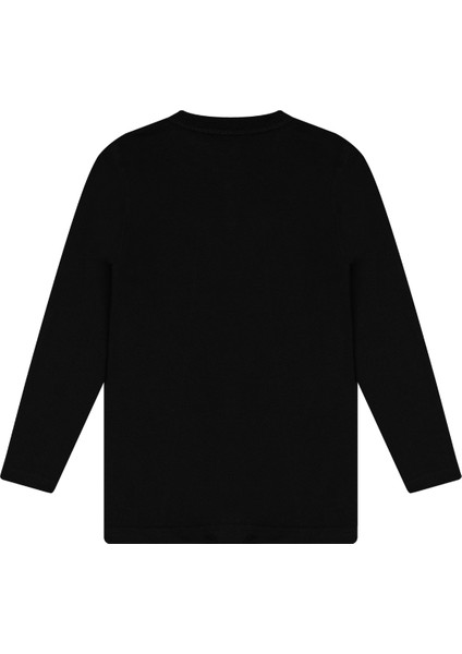 Erkek Çocuk Fanila Siyah Uzun Kollu Tişört %100 Pamuk Penye modelleri