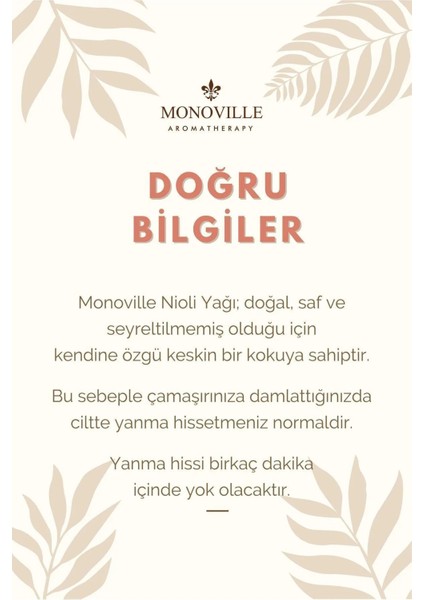 Monoville Nioli Uçucu Yağı 3'lü Set %100 Saf ve Dağol 3 x 10 ml