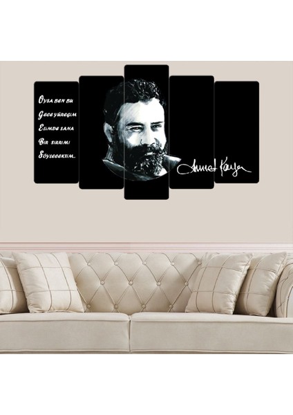 Zevahir 5 Parça Mdf Ahmet Kaya Tablosu