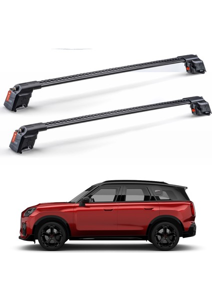 Mini Countryman 2024 - Sonrası Trx1 Thunder Carrier Kilitli Ara Atkı Taşıyıcı Tavan Barı