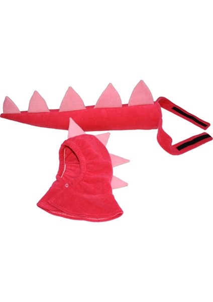 Dinozor Kostüm Set Fuşya | Dinozor Kuyruk Başlık Set Fuşya