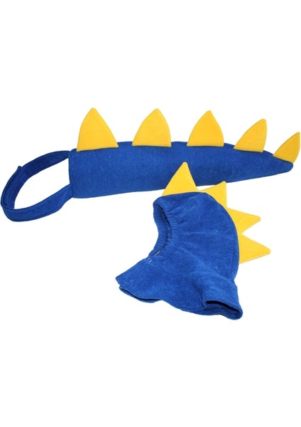 Dinozor Kostüm Set Mavi | Dinozor Kuyruk Başlık Set Mavi