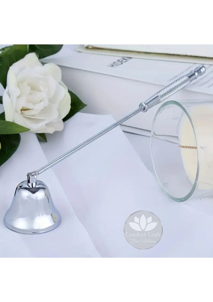 Pirinç El Yapımı Mum Söndürücü | 19.2 cm | Silver Renk