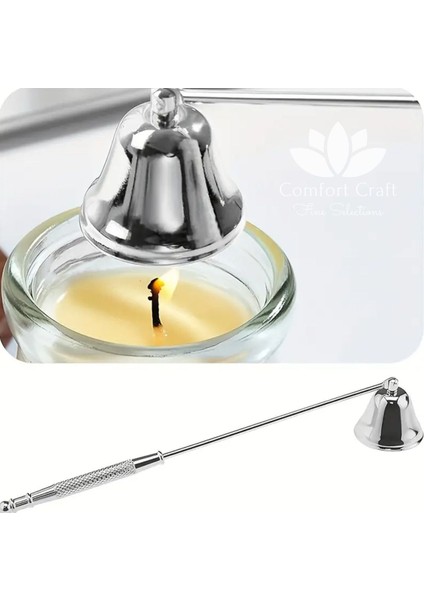 Pirinç El Yapımı Mum Söndürücü | 19.2 cm | Silver Renk modelleri