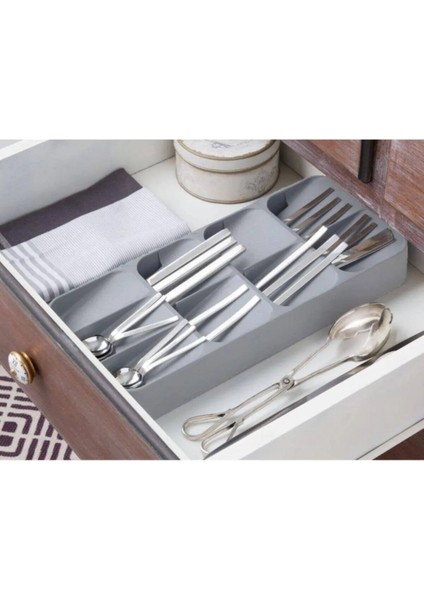 9 Bölmeli Yeni Nesil Kaşıklık Çekmece Içi Düzenleyici Çatal Bıçak Kaşık Düzenleyici