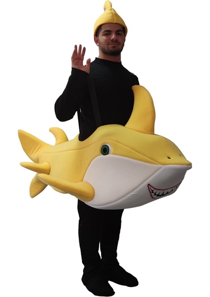 Baby Shark Kostümü Yetişkin Sarı