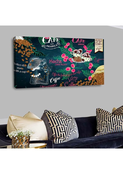 Zevahir 120x60 Kanvas Kahve Tablosu