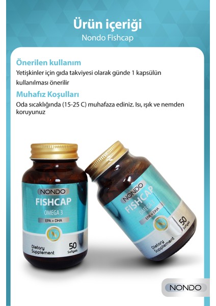 Fıshcap Balık Yağı Omega 3 Epa + Dha 50 Yumuşak Jelatin Kapsül