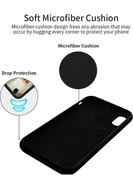 iPhone x / Xs Rubber Silikon Kılıf & Temperli Cam Ekran Koruyucu Seti (Siyah) fiyatları