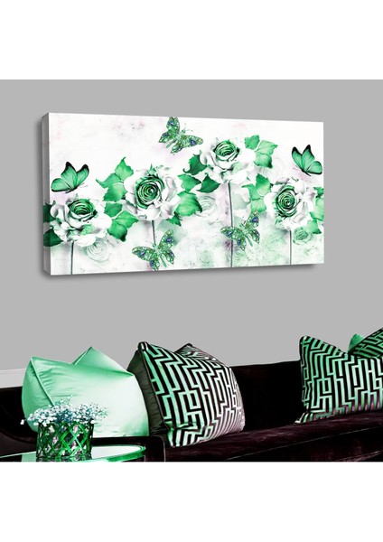Zevahir 120x60 Kanvas Modern Çiçek Tablosu