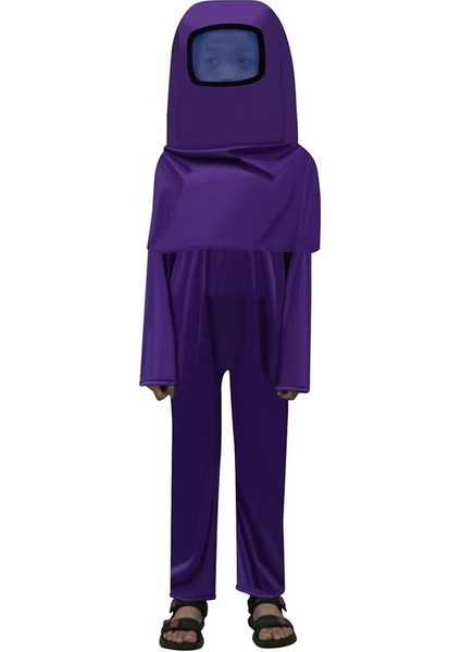 Among Us Cosplay Uzaylı Astronot Kostümü Mor