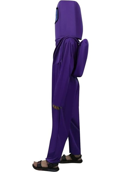 Among Us Cosplay Uzaylı Astronot Kostümü Mor