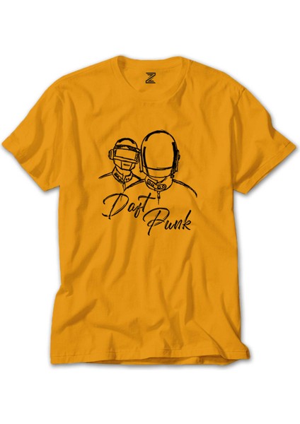 Daft Punk Drawing Sarı Tişört