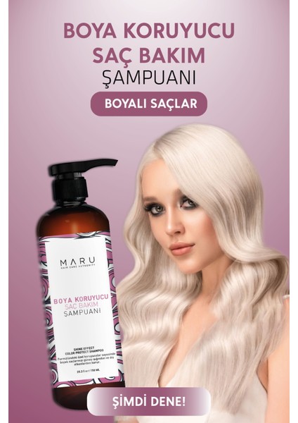 MARU Renklendirme Işlemi Görmüş Saçlar Için Renk Koruyucu Şampuan 750 ml