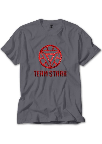 Iron Man Team Stark Gri Tişört