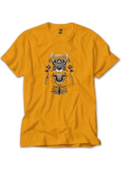 Samurai Skull Sarı Tişört