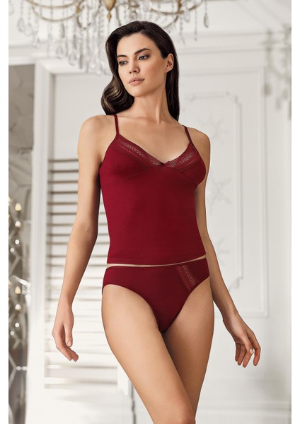 8690 Bordo Renk 2li Atlet Dantelli Takım fiyatları