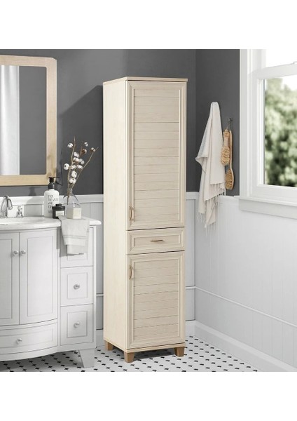 Panjur Kapaklı Mutfak ve Banyo Boy Dolabı Akçaağaç