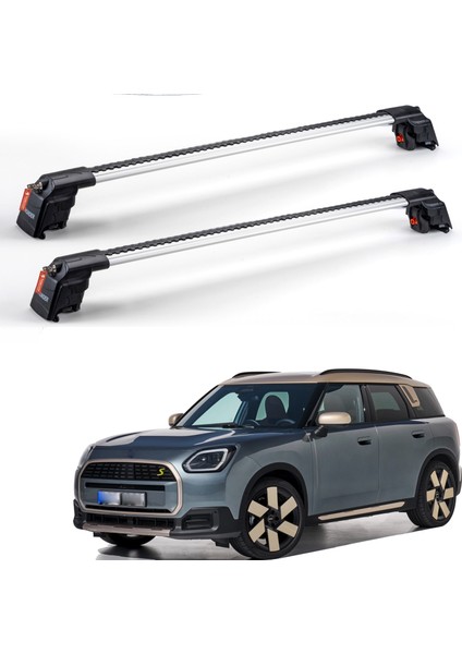 Mini Countryman E 2024 - Sonrası Trx1 Thunder Carrier Kilitli Ara Atkı Taşıyıcı Tavan Barı