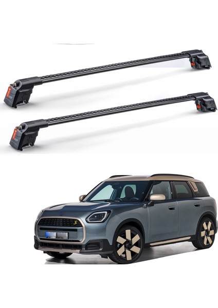 Mini Countryman E 2024 - Sonrası Trx1 Thunder Carrier Kilitli Ara Atkı Taşıyıcı Tavan Barı