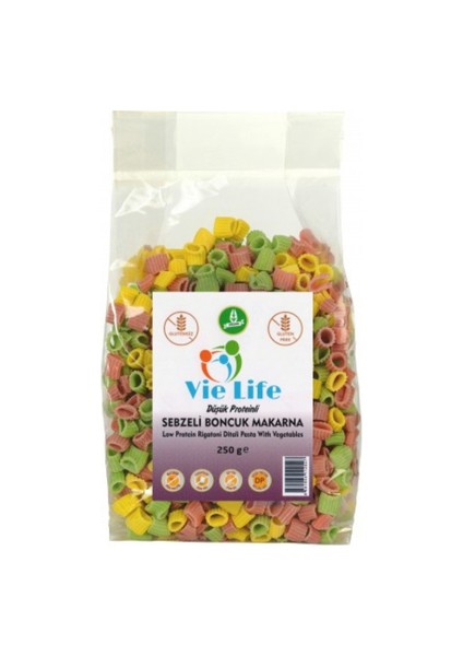 Vie Life Düşük Proteinli Sebzeli Boncuk Makarna 250 gr