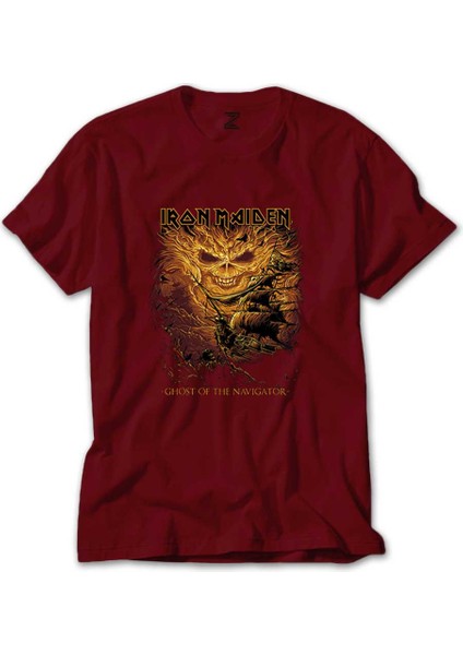 Iron Maiden Ghost Of The Navigator Kırmızı Tişört