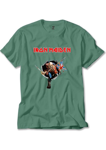 Iron Maiden Trooper Yeşil Tişört