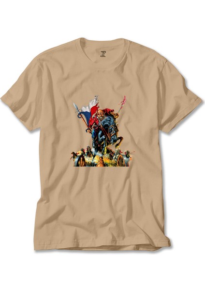 Iron Maiden Warriors Krem Tişört