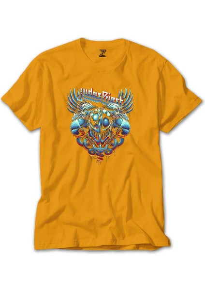 Judas Priest Painkiller Facing Sarı Tişört