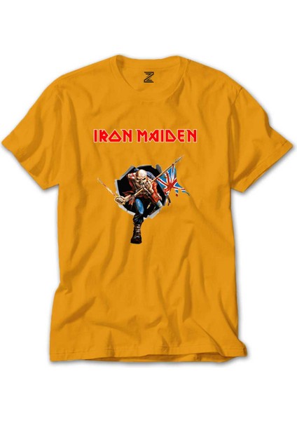 Iron Maiden Trooper Sarı Tişört