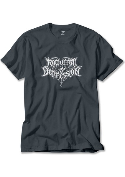Nocturnal Depression Logo Füme Tişört