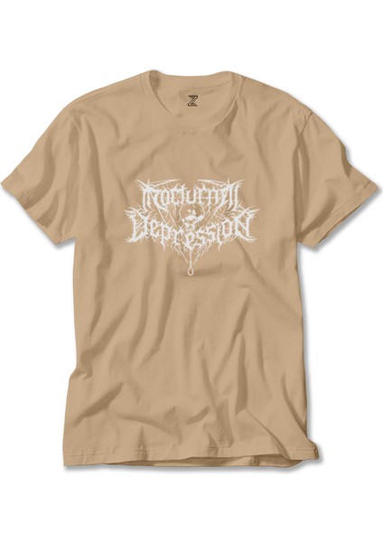 Nocturnal Depression Logo Krem Tişört
