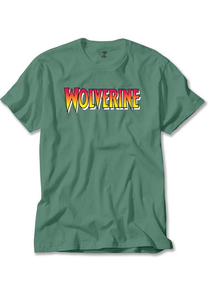 Wolverine Color Text Yeşil Tişört