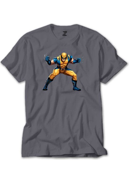 Wolverine Portre Gri Tişört
