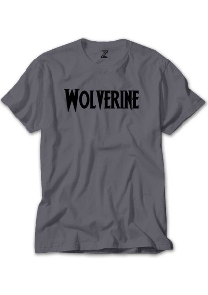 Wolverine Text Gri Tişört