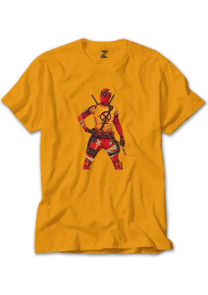 Deadpool x Men Logo Sarı Tişört