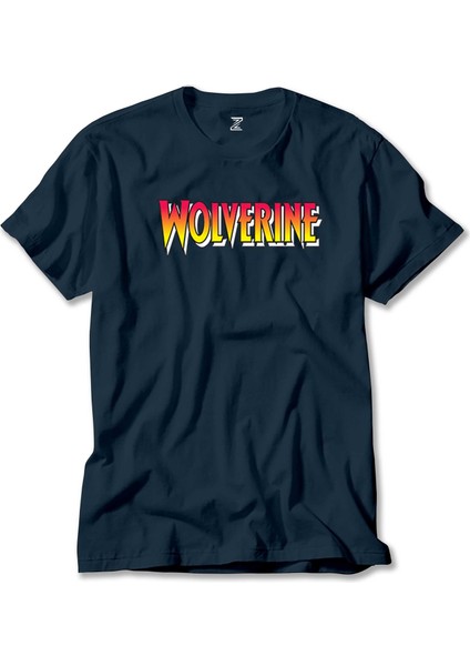 Wolverine Color Text Lacivert Tişört