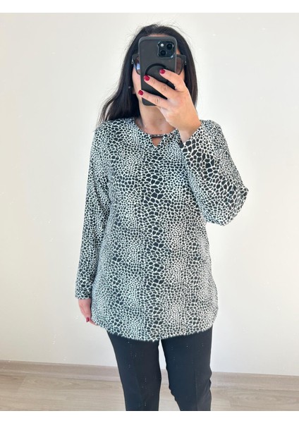 Kadın Büyük Beden Örme BLUZ-BGB75