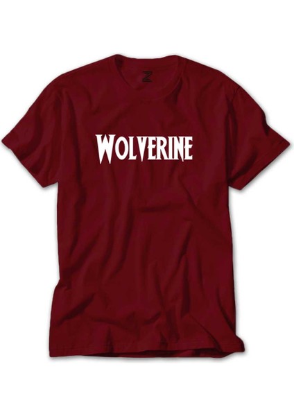 Wolverine Text White Kırmızı Tişört