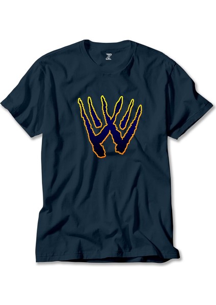 Wolverine Logo Lacivert Tişört