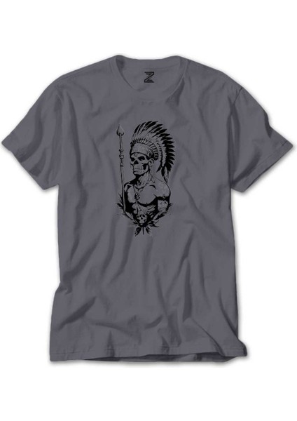 Kızıldereli Skull Warrios Gri Tişört