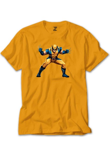 Wolverine Portre Sarı Tişört