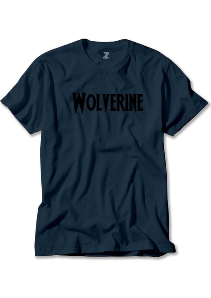 Wolverine Text Lacivert Tişört