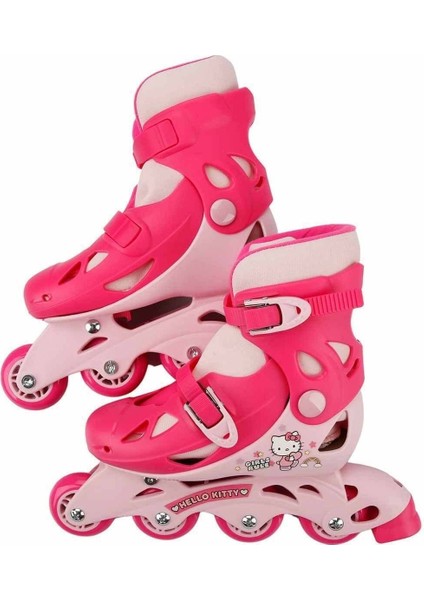 Kız Çocuk Pembe Hello Kitty Inline 4 Teker Paten