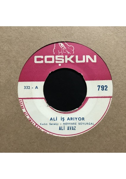 Ali Avaz - Ali İş Arıyor 45'lik Plak