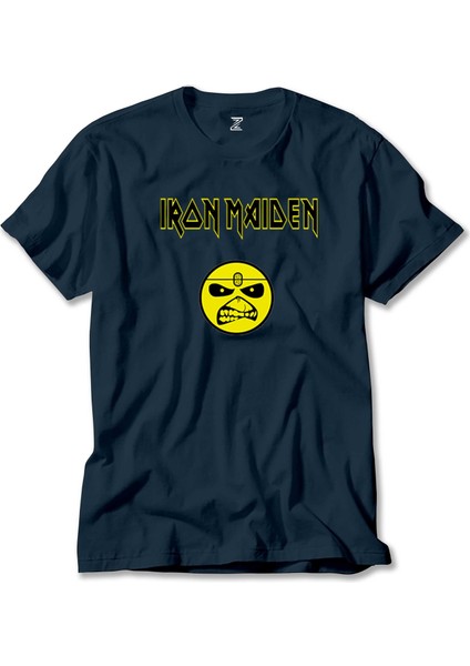 Iron Maiden Face Lacivert Tişört