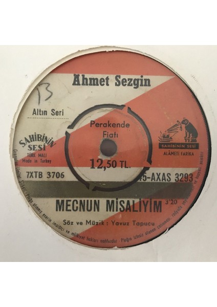 Ahmet Sezgin - Mecnun Misaliyim 45'lik Plak