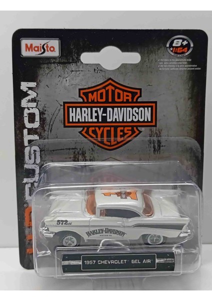 Dianomi Maisto 1:64 Ölçek 1957 Chevrolet Bel Air Harley Serisi